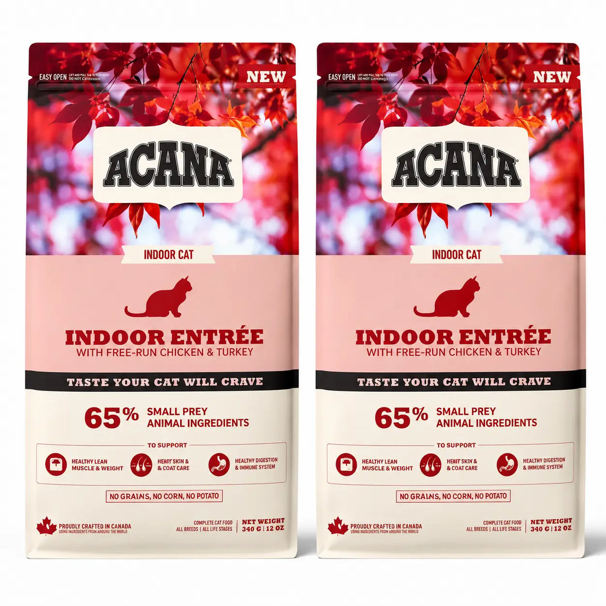 Acana Feline Adult Indoor 4,5kg Katzenfutter, Packung 2