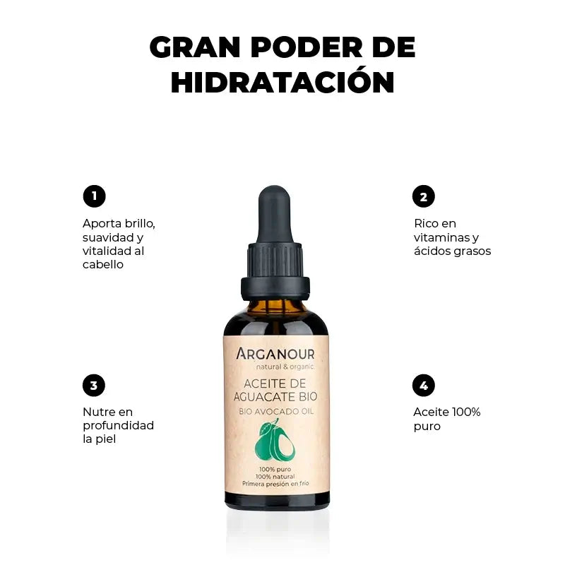Arganour Avocado Pflanzenöl Avocadoöl, 50 Ml