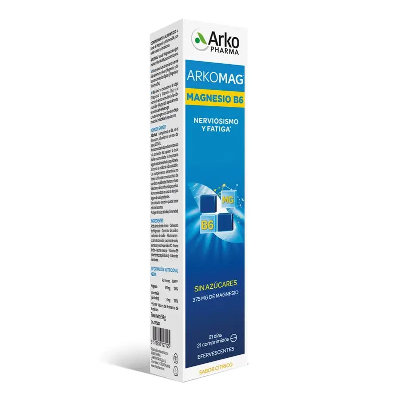 Arkopharma Arkomag Magnesium B6, 21 effervescent tablets