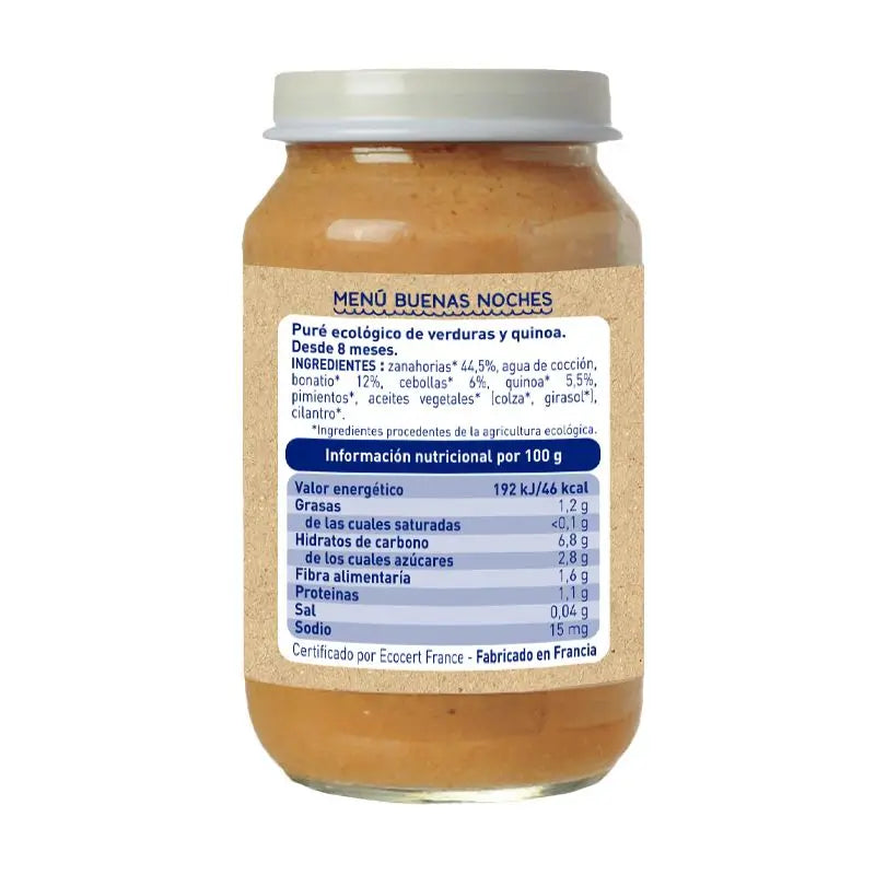 Babybio Traditionelles Quinoa-Menü - 200 Gramm