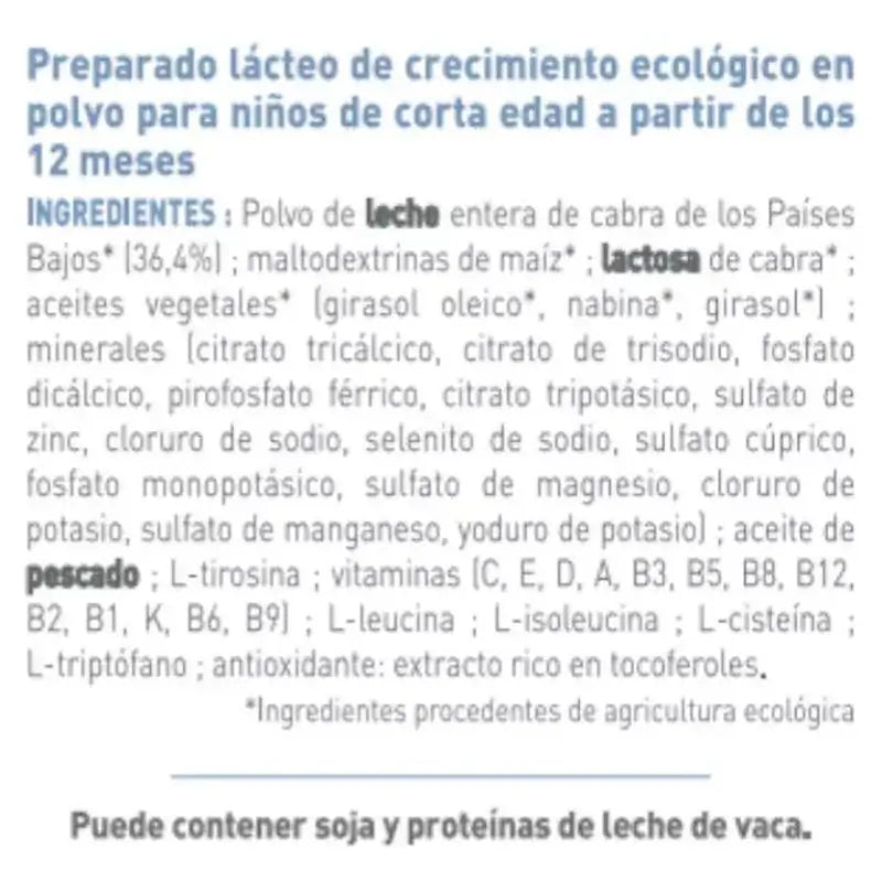 Babybio Caprea 3 Ziegenmilch 12-36 Monate, Packung 12 x 800g