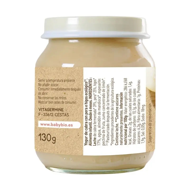 Babybio Ziegenjoghurt mit Buttermilch und Feigen, 130g