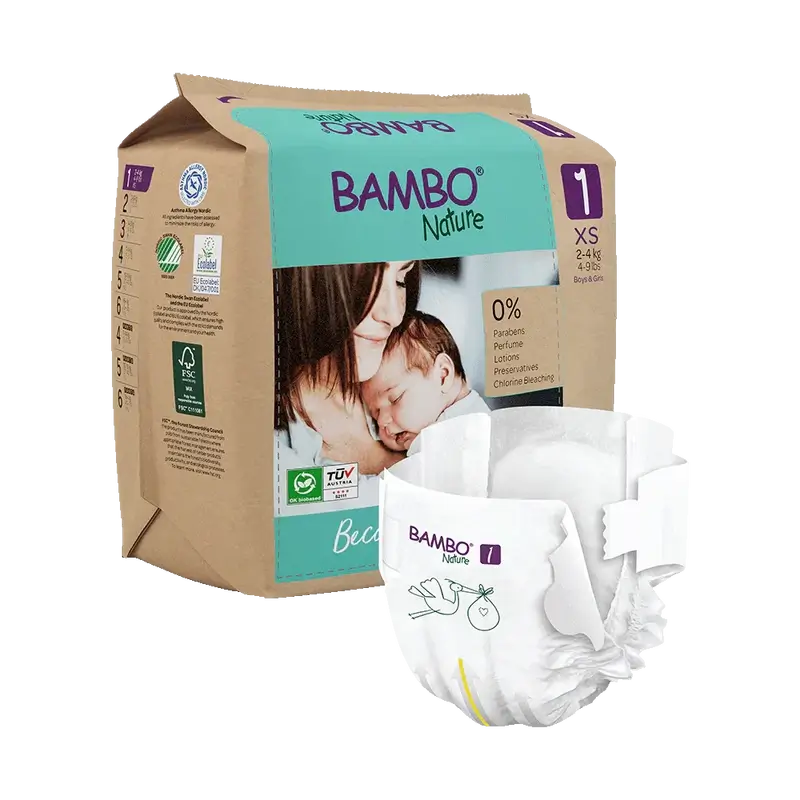 Bambo Nature Windeln Größe 1 (2-4G), 22 Stück.