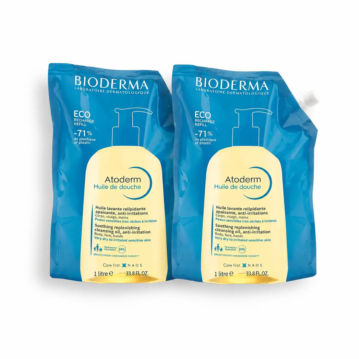 Bioderma Atoderm Duschöl Eco-Refill, 1 l, 2er-Pack