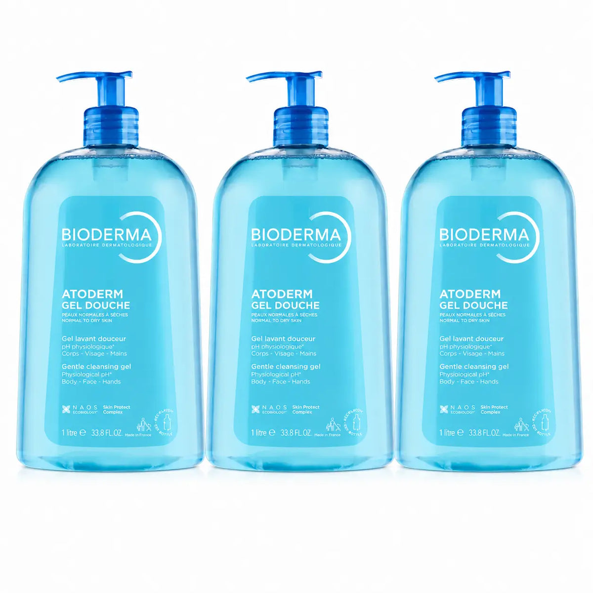 Bioderma Atoderm Duschgel 1 Liter, 3er-Pack