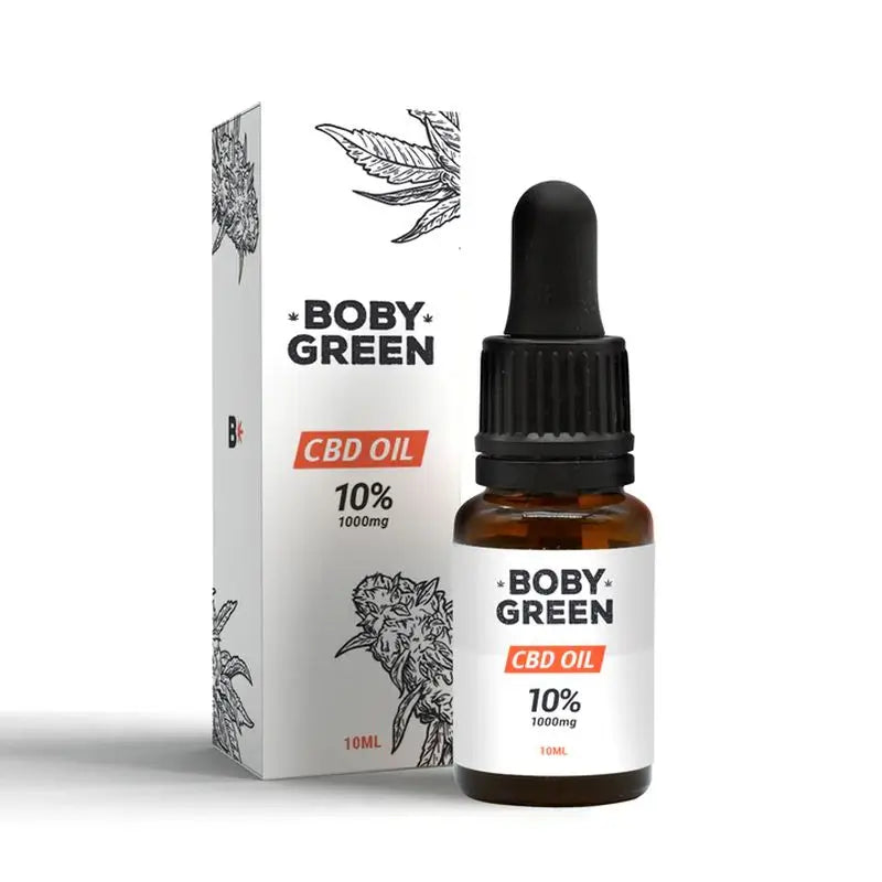 Bobygreen Oil 10 % (1000 Mg CBD) CBD Full Spectrum CBD 100% Natural , Organic, Pesticide Free, 10 ml drops