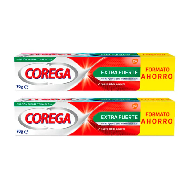 Corega Duplo Super Ultra Cream Extra Strong, 2 x 70 gr