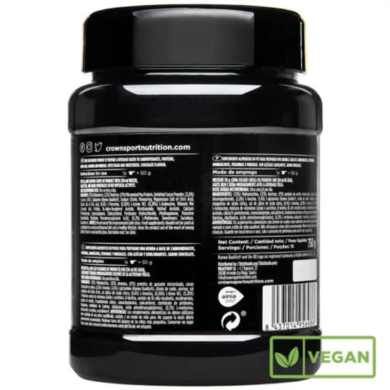 Crown Sport Nutrition 3:1 Vegan Recovery+ Chocolate , 750 g (15 Portionen)