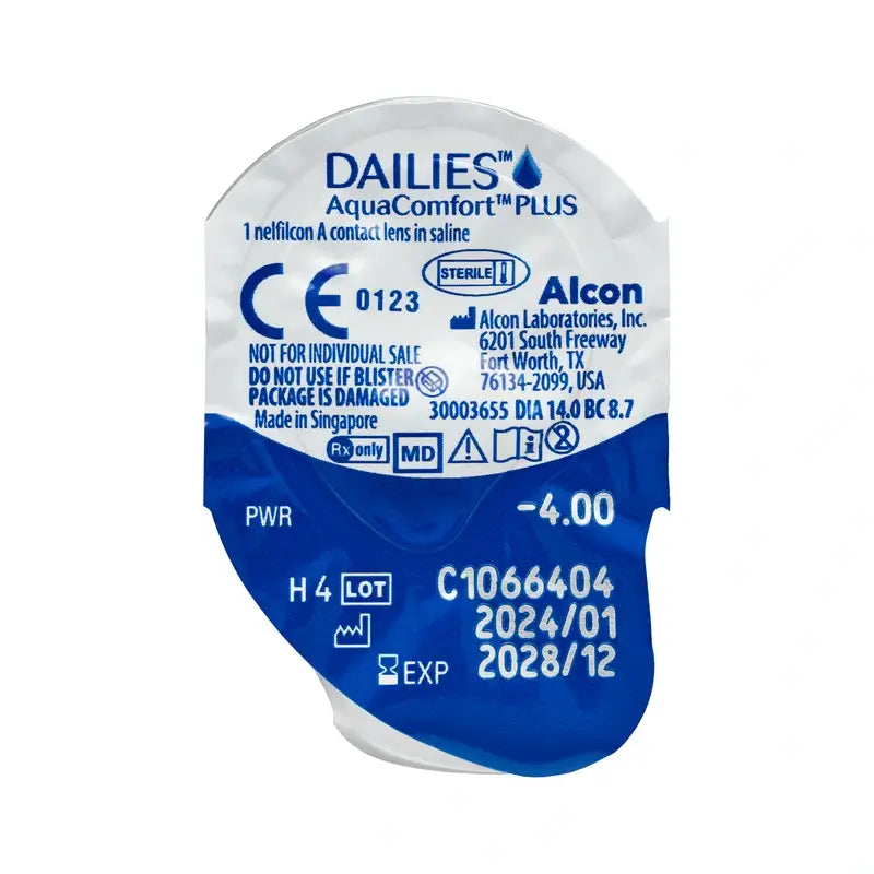 Dailies AquaComfort Plus Sphärische Tageslinsen, 90 Stück