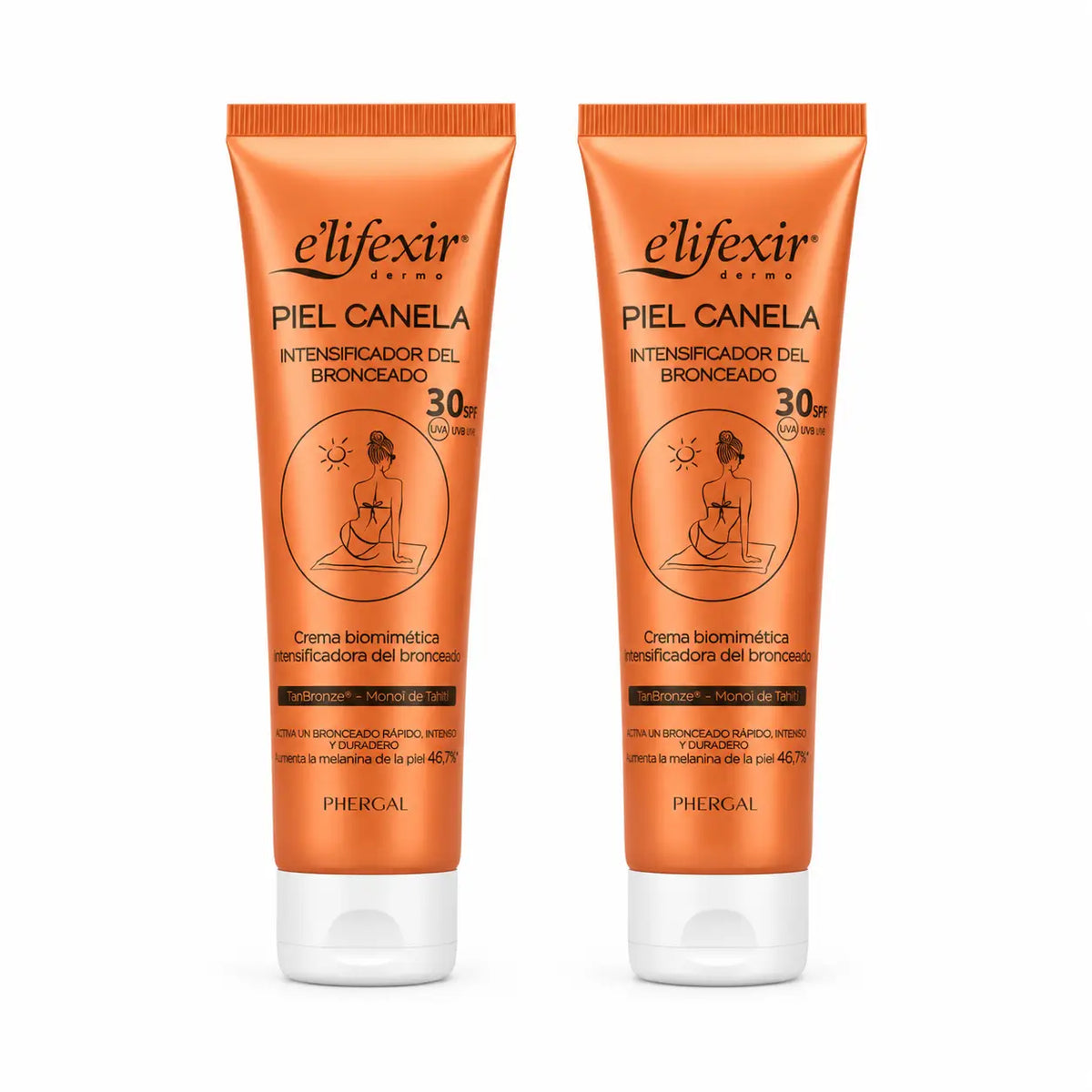 Elifexir Zimt Hautcreme Spf30 Bräunungsbeschleuniger Gel Sonnenschutz 150Ml, 2er Pack