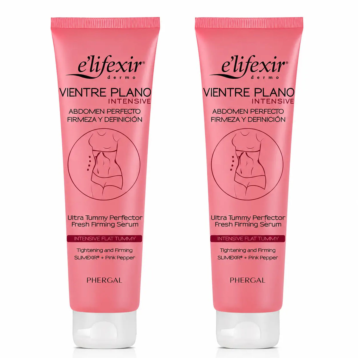 Elifexir Flat Belly Serum Intensive Reducer Bauch Straffung Straffung Fettverbrennung Serum 150Ml, Pack 2