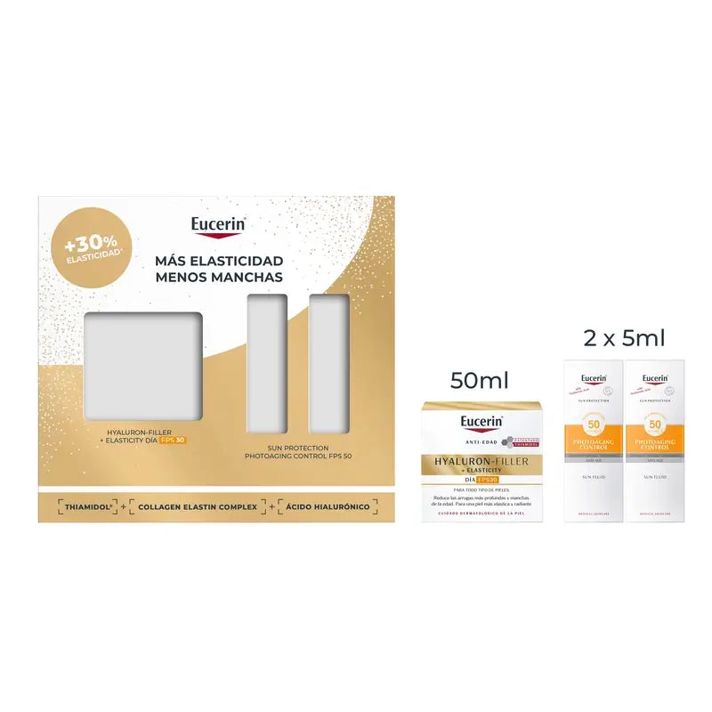Eucerin Anti-Ageing Pack Hyaluron-Filler Elastizität Tag Fps 30 50Ml + 2 Minis Photoaging Control Fps 50+ 2X5Ml