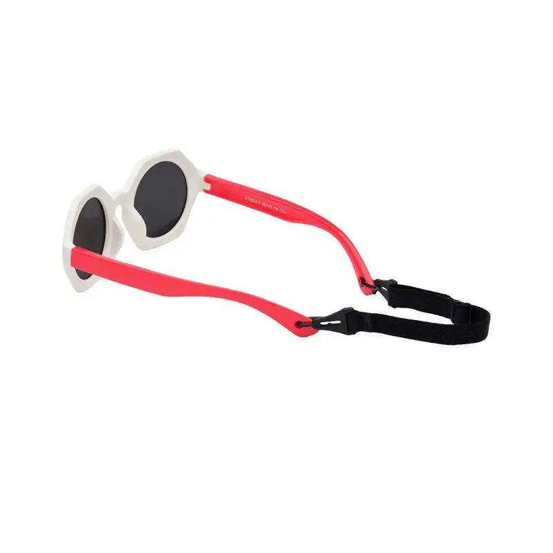 Farmamoda Kinder Sonnenbrille polarisiert Weiß & Rot, 25 gr