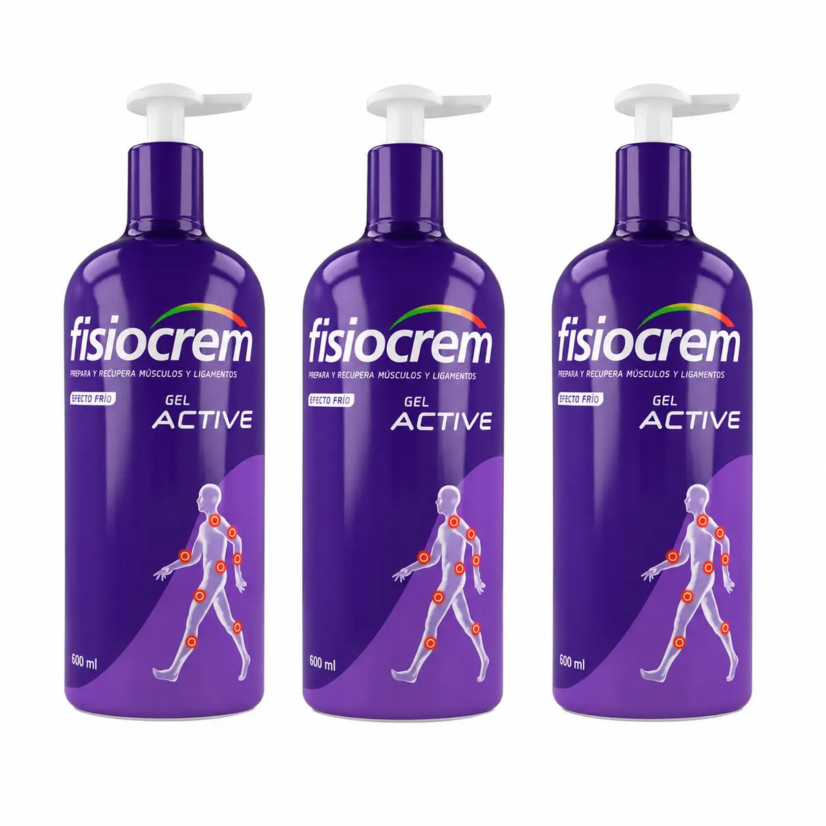 Fisiocrem Gel Active 600 ml, 3er-Pack