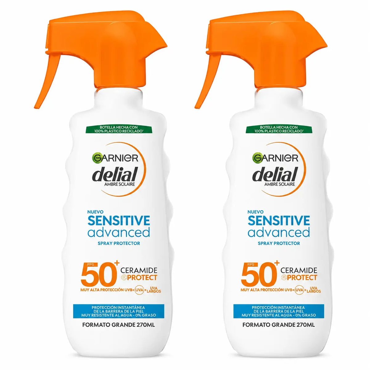 Garnier Delial Delial Sensitive Advanced Ip50+ Sonnenschutzspray für helle, empfindliche und sonnenunverträgliche Haut, 270ml, 2er Pack