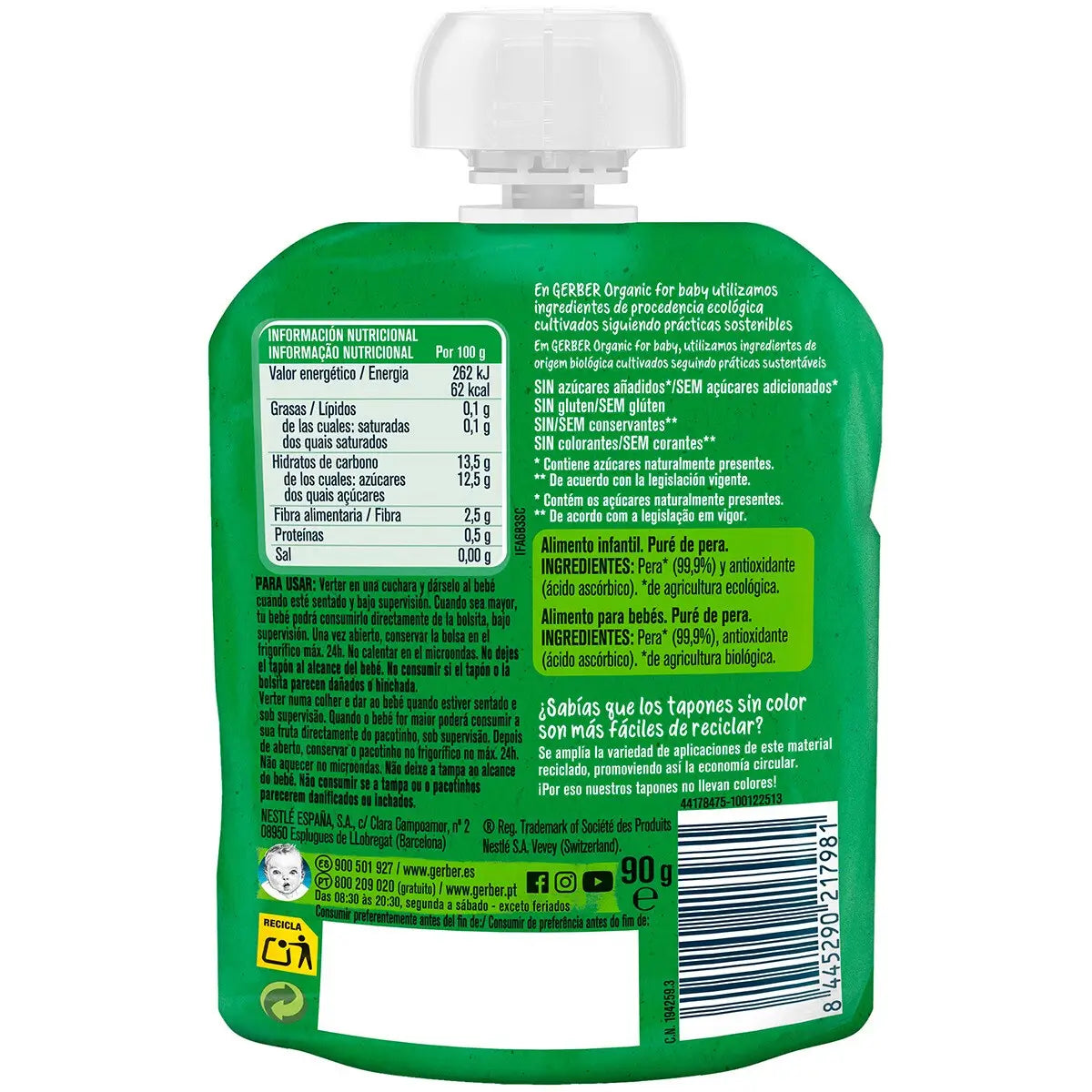 Gerber Bio-Birnen-Beutel, 90g