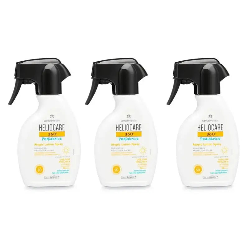 Heliocare 360º Pediatrics Atopic Lotion Spray Spf50, 3X250 Ml