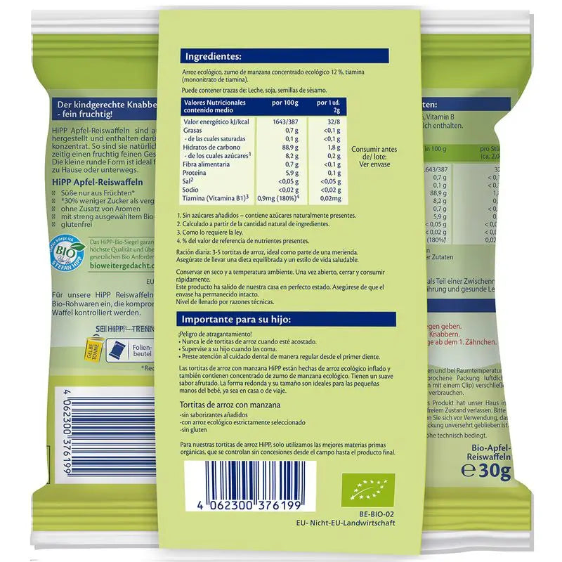 Hipp Bio-Reispfannkuchen mit Apfel, 30gr