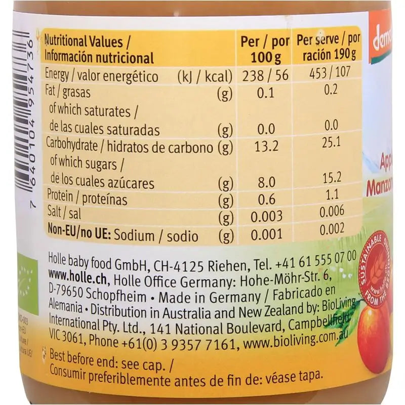 Holle Apfel, Banane & Aprikose, 190g