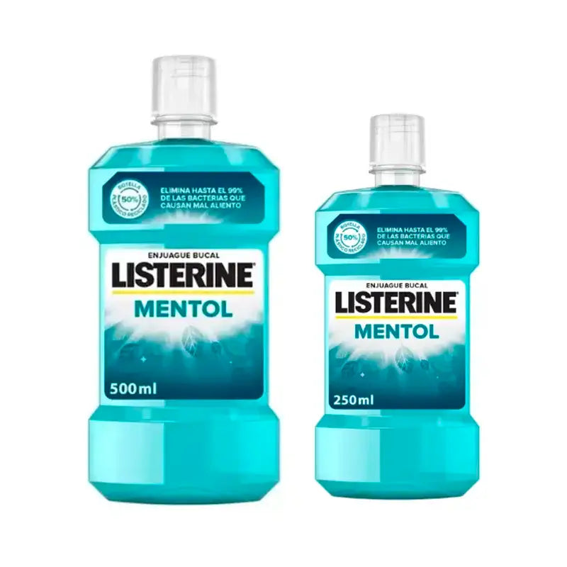 Listerine Menthol Mundspülung Packung 500 ml + 250 ml