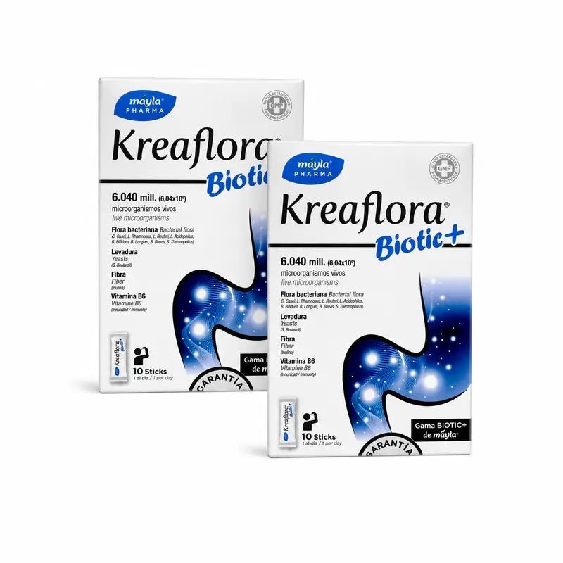 Máyla Pharma Kreaflora Biotic+ Packung 2 x 10 Stäbchen