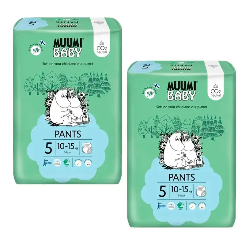 Mumin Baby Trainingswindeln Größe 5 , 2 x 38 Stück.