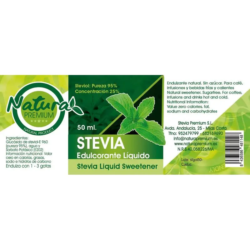 Natura Premium Stevia-Flüssigextrakt, 250 ml