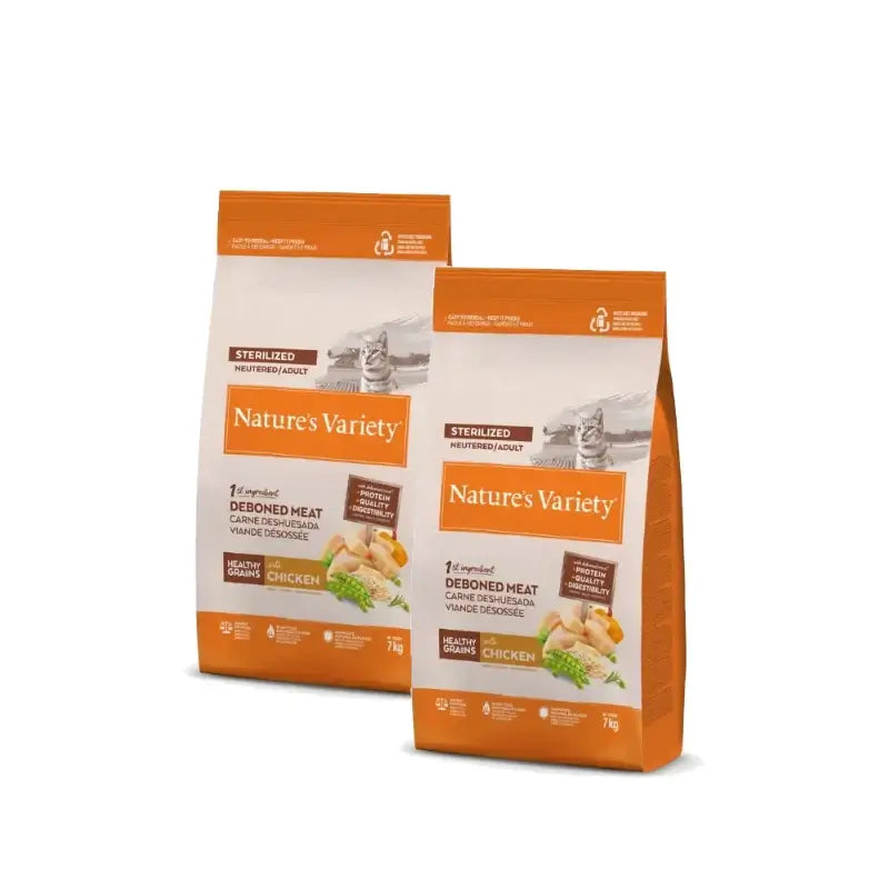 Nature'S Variety Cat Healthy Grain Sterilized Huhn, 2er-Pack à 7 kg