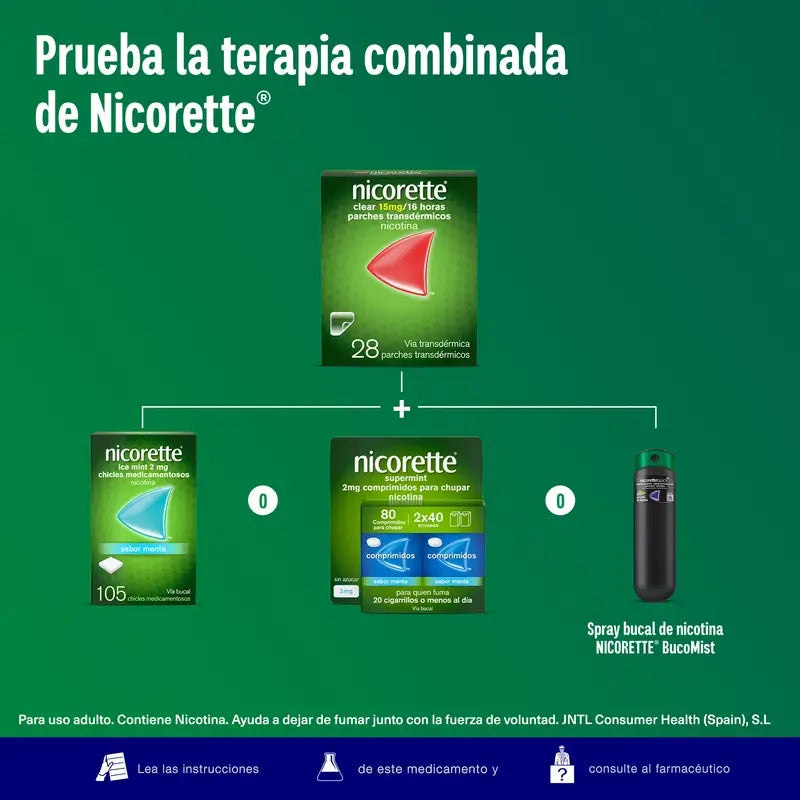 Nicorette Clear 15 mg/16 h, 28 transdermale Pflaster