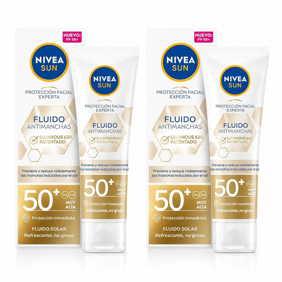 Nivea Sun Luminous 630 Anti-Blemish Sonnenschutz Fluid Fp50, 40 ml, 2er Pack