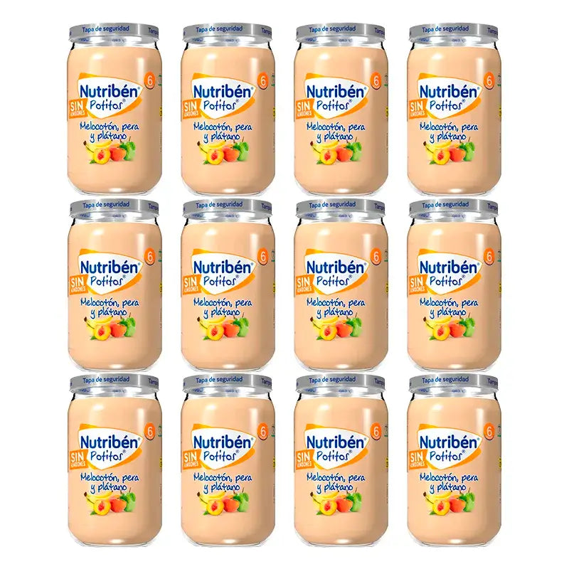 Nutriben Potito Pfirsich, Birne & Banane , 12 x 235 Gramm