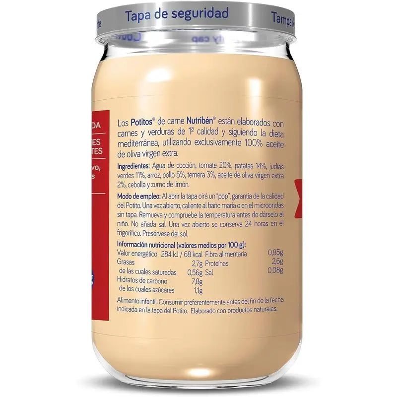 Nutribén Potito Hühner- und Rindfleischeintopf mit grünen Bohnen, 235g