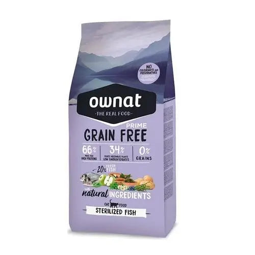 Ownat Prime Feline Adult Sterilised Grain Free Fish 3Kg, Katzenfutter