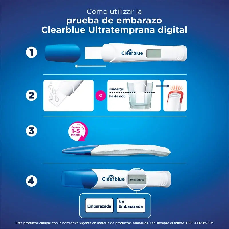 Clearblue Pack Ultrafrühe digitale Schwangerschaftstests, 3 Tests