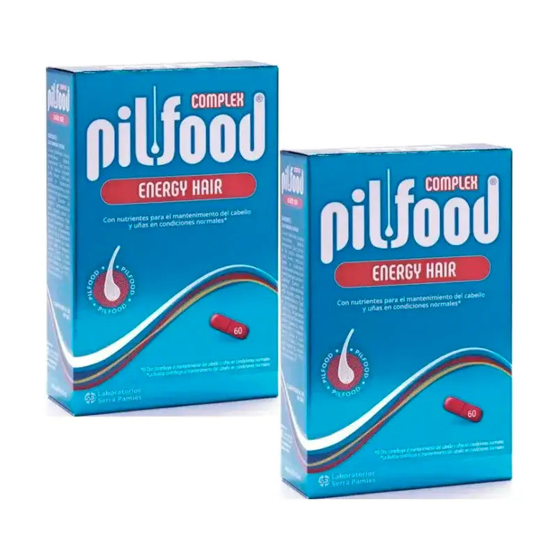 Pilfood Complex Nährstoffe für Haare und Nägel, Packung mit 2 x 60 Tabletten