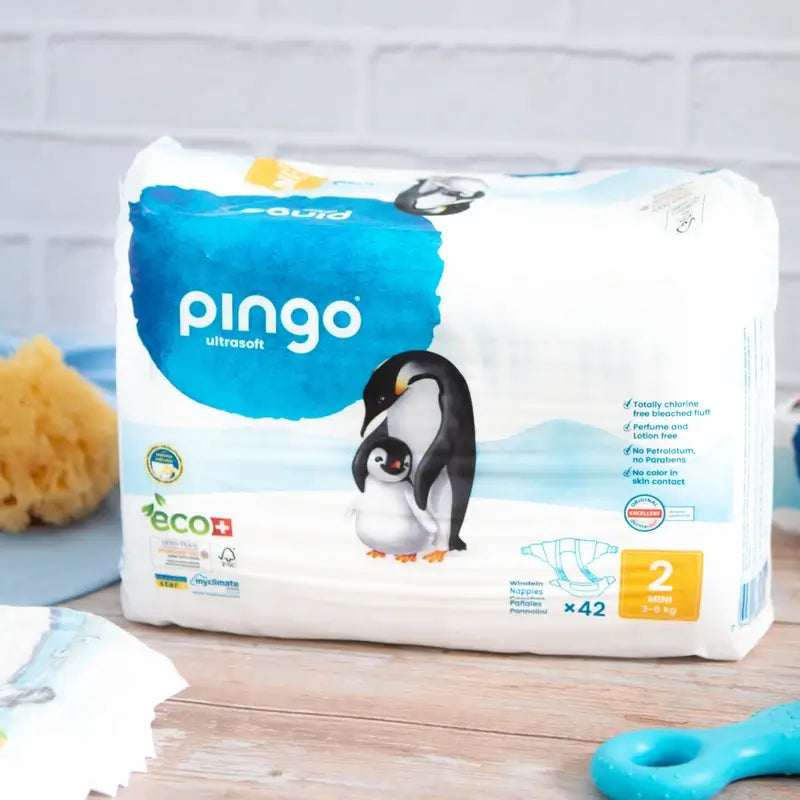 Pingo Ökologische Windeln Größe 2 Mini (3-6 kg), 42 Stück