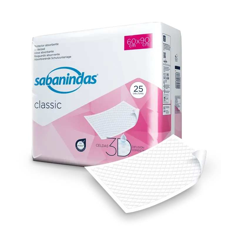Sabanindas Normal Absorbierende Pad 60 x 90 cm 25 Einheiten