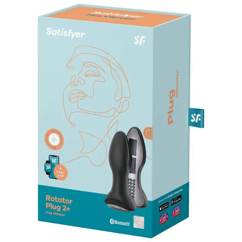 Satisfyer Connect Rotator Plug 2+ Vibrationsstecker App - Schwarz
