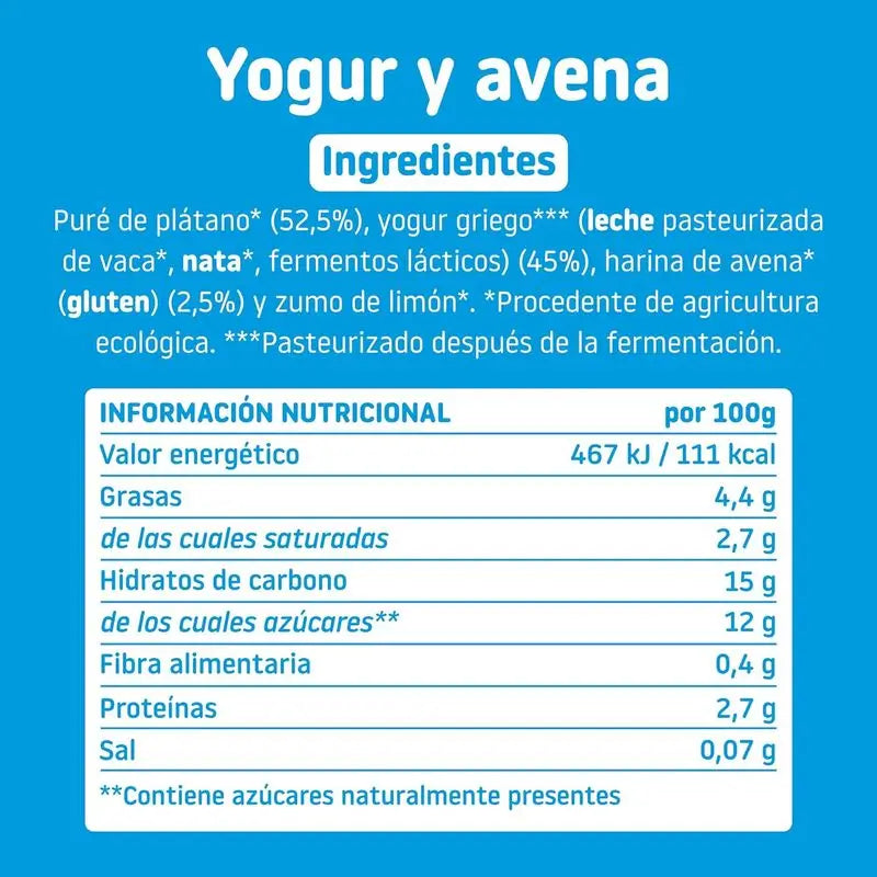 Smileat Beutel Joghurt und Haferflocken, 100g