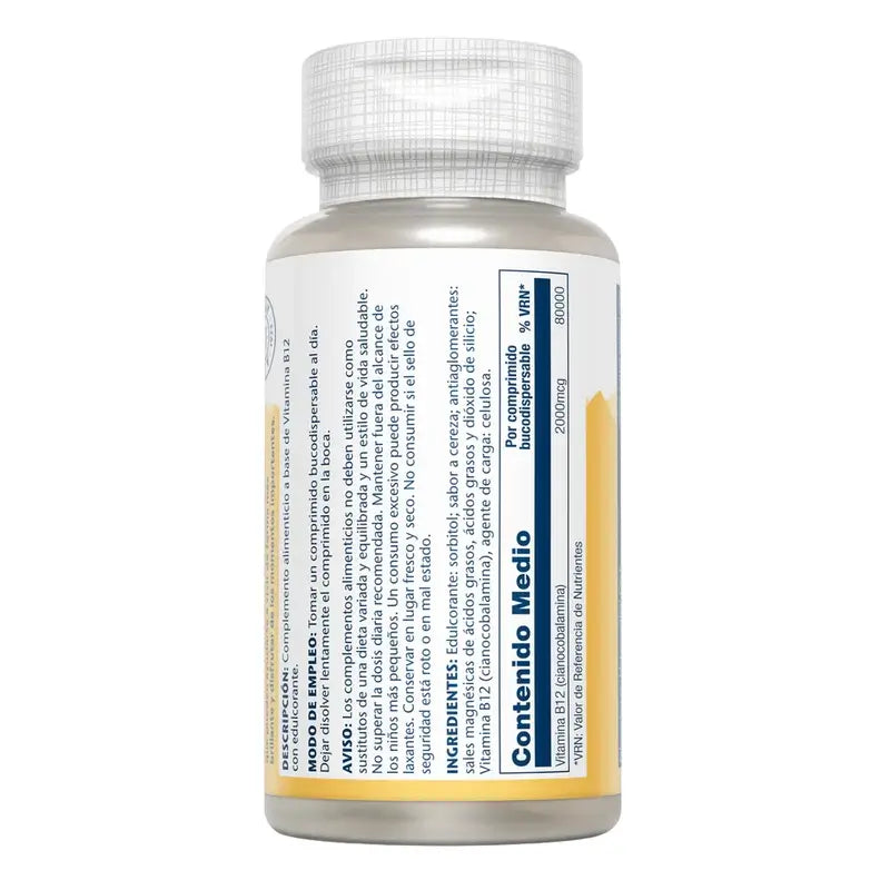 Solaray Vit. B12 2000 Mcg. 90 Stk. sublingual