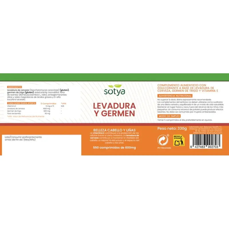 Sotya Bierhefe + Weizenkeime 550 Tabletten