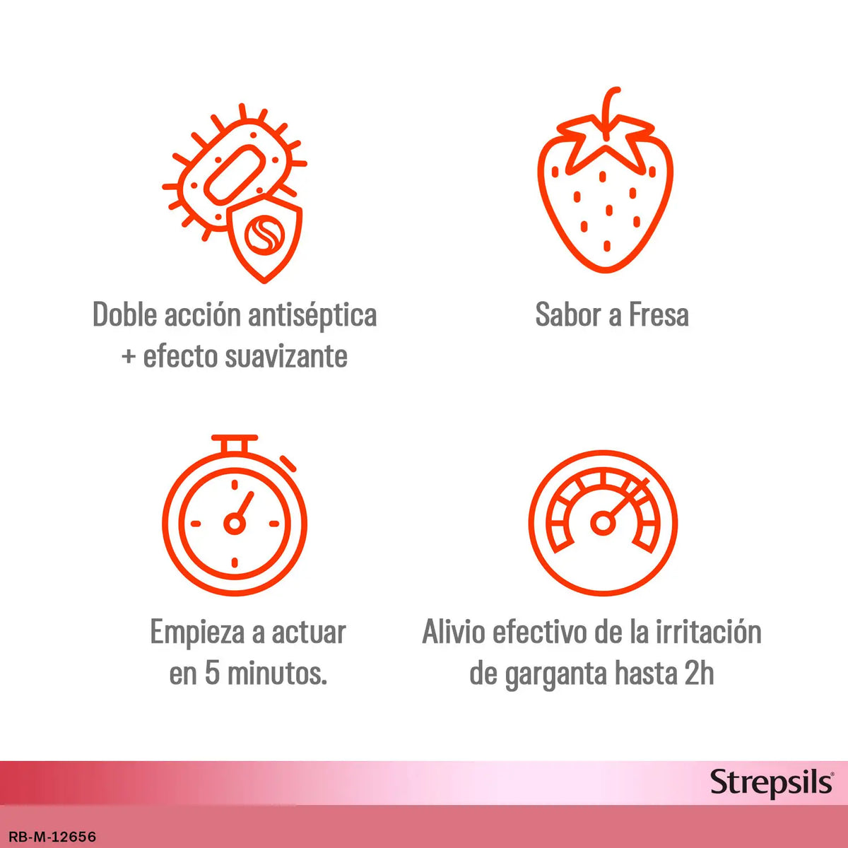 Strepsils Erdbeere, 24 Lutschtabletten