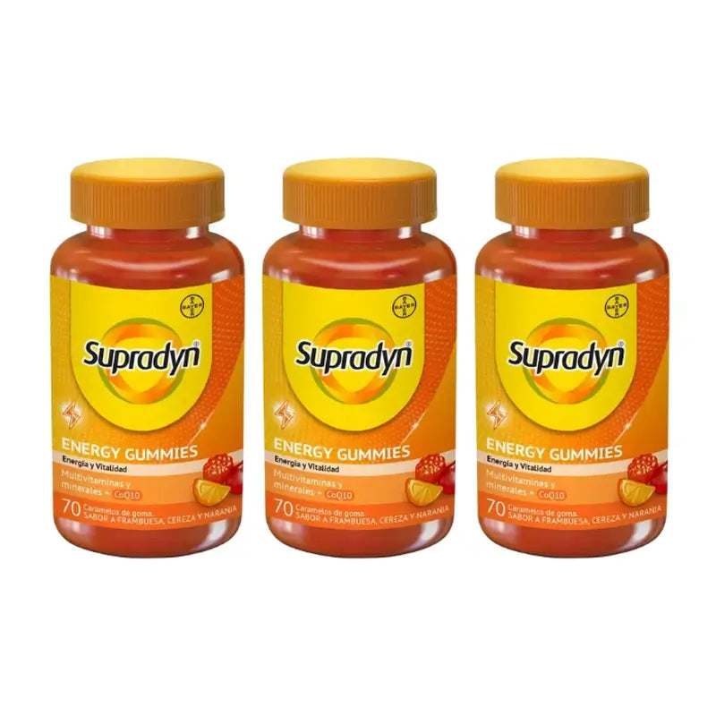 Supradyn Energy Vitamins and Energy Multivitamins, 3x70 Gummies