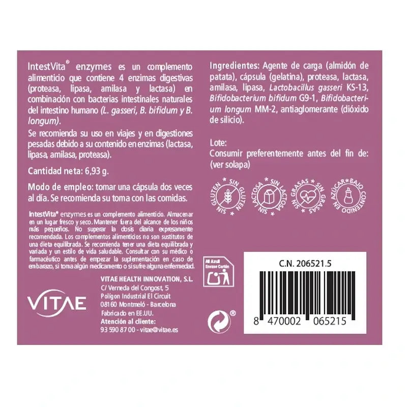 IntestVita Enzymes 15 Kapseln – Mit Enzymen und Probiotika
