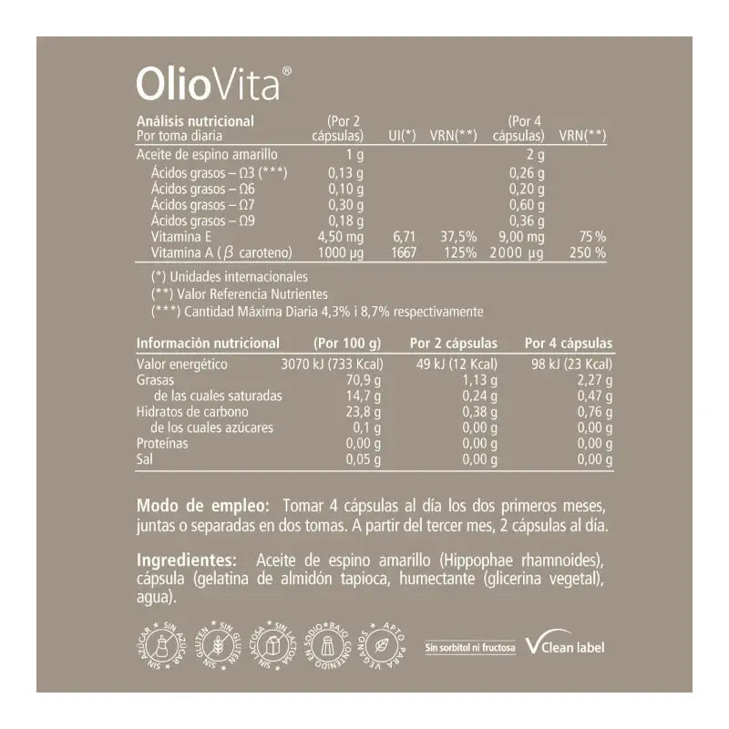 Oliovita 60 Kapseln – Mit Sanddornöl, reich an Omega-7