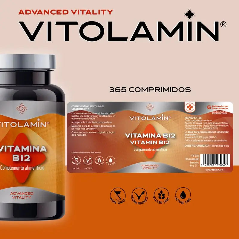 Vitolamin vit.b12 100 µg 365 Tabletten