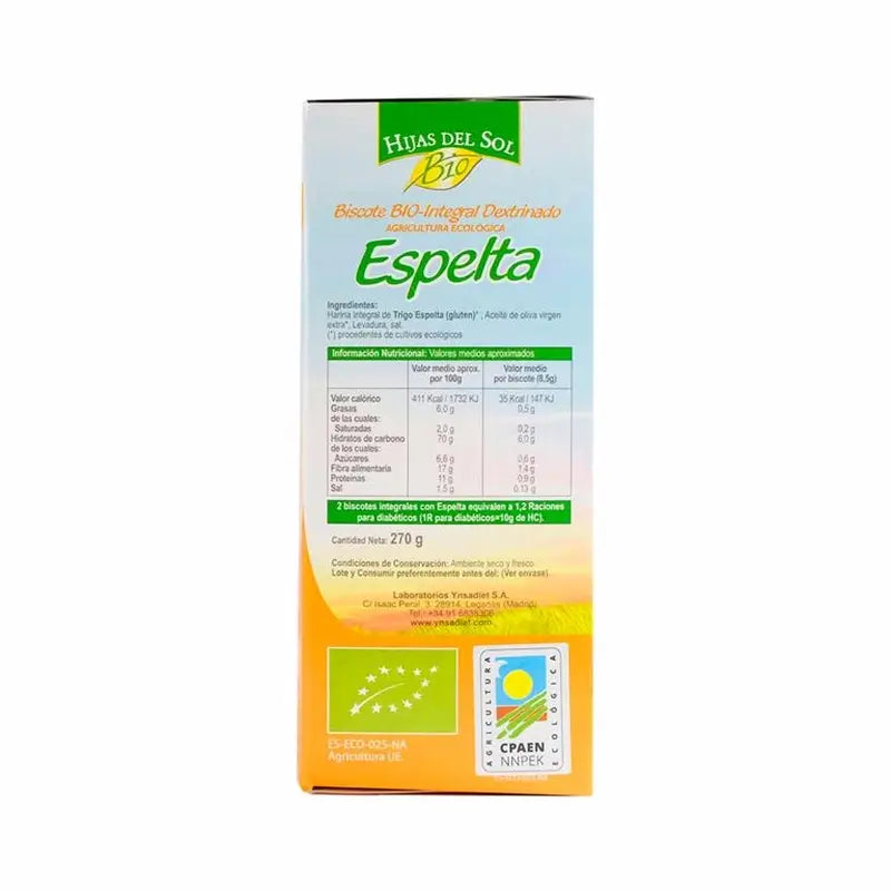 Ynsadiet Dextriniertes Brot mit Dinkel 270Gr. Hijas Del Sol