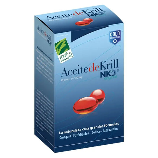 100%Natura Krill Oil Nko , 80 capsules