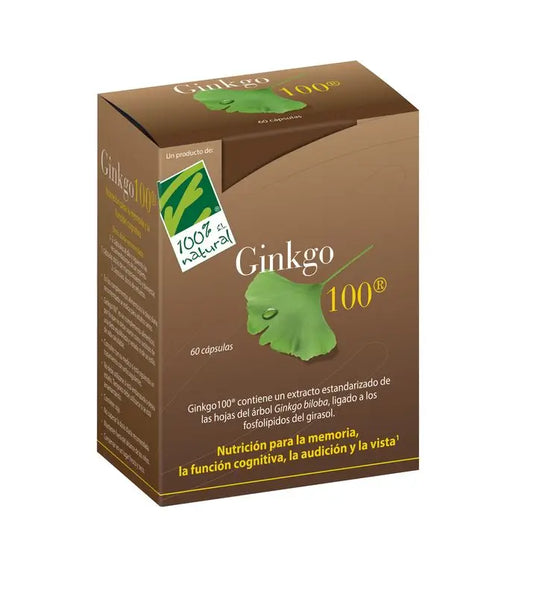 100%Natura Ginkgo100, 60 Capsules