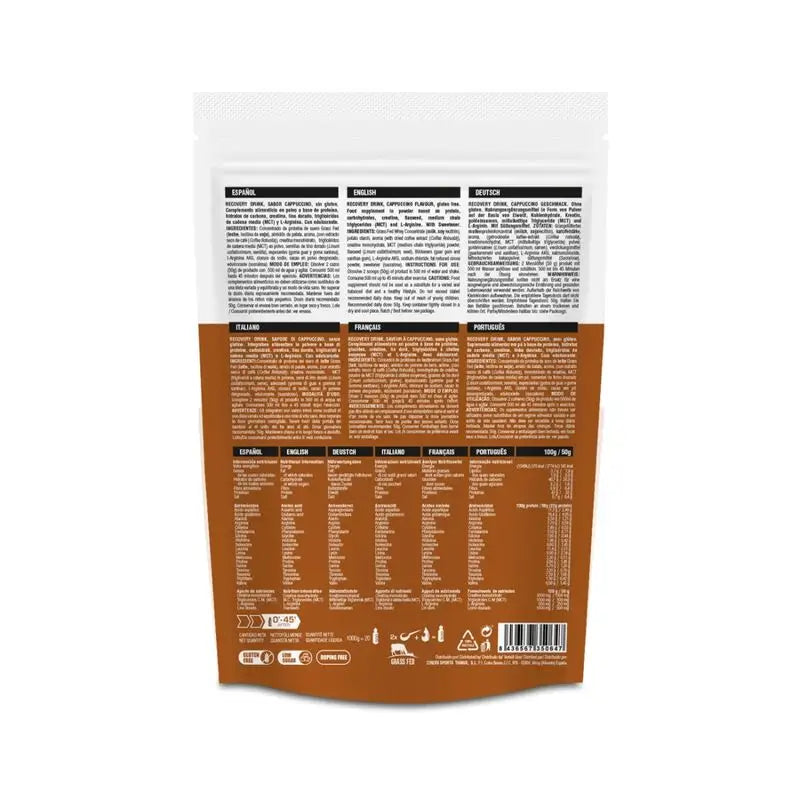 226Ers Recovery Drink Grasgefütterter Muskelaufbau Cappuccino, 1000 g